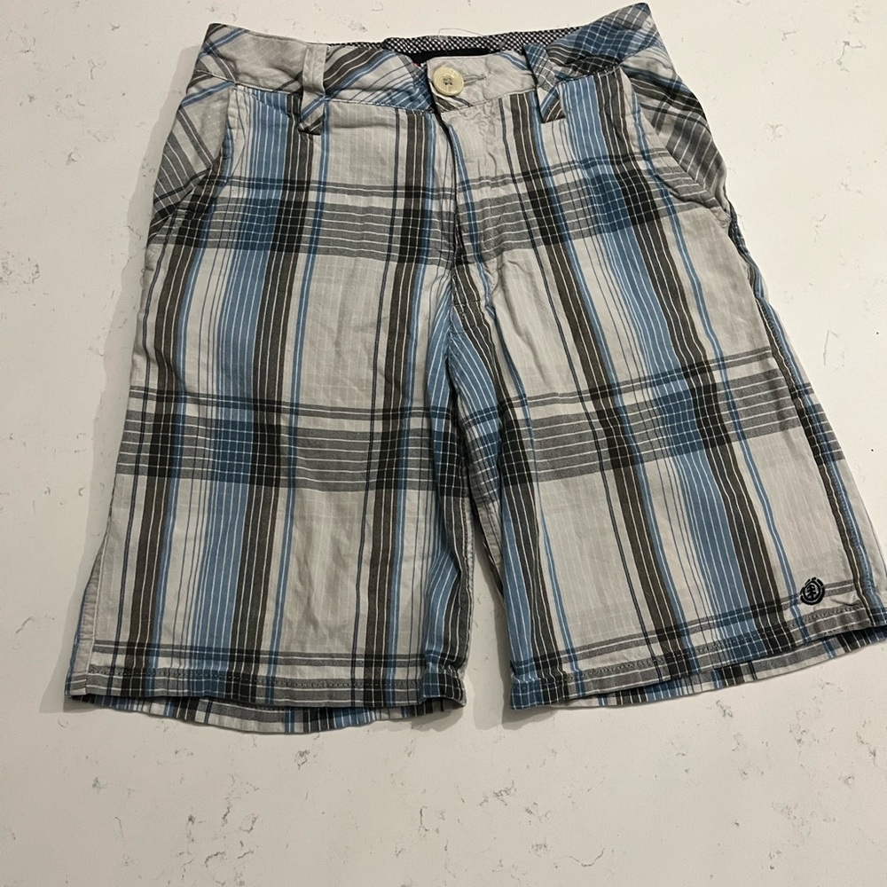 Element boys plaid shorts, size 24 fit size 7/8